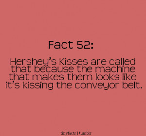 Fact Quote – Hershey’s Kisses are called that because…