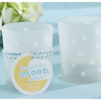 moon stars tealight candle holder 2in x 2 1 2in glass candle holder ...