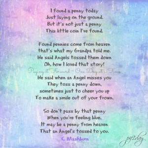 Pennies from heaven - always loved this poem