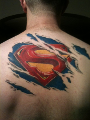 Superman Logo Tattoo Credited