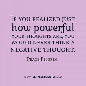 negative thoughts quotes, if you realize