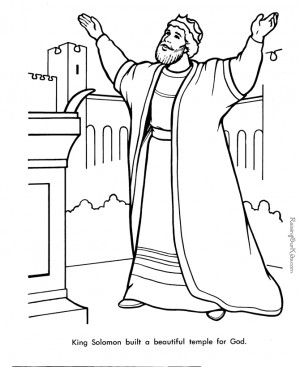 Free King Solomon Bible page to color
