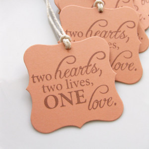 Tags Love Quote - Set of 8 - Custom Colors Available - Bridal Shower ...