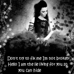 ... living for you so you can hide,don't cry. Evanescence lyrics-Hello