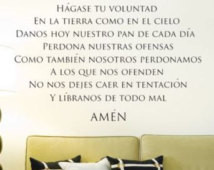 ... prayer spanish religious vinyl wall decal home decor quote sticker