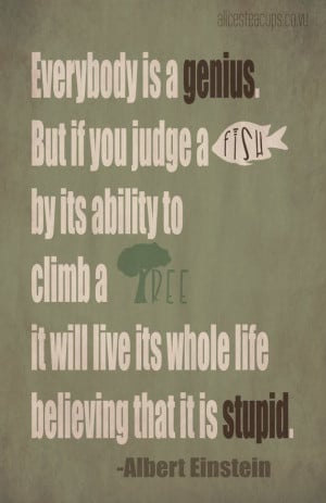Inspirational Quote Poster - Albert Einstein 