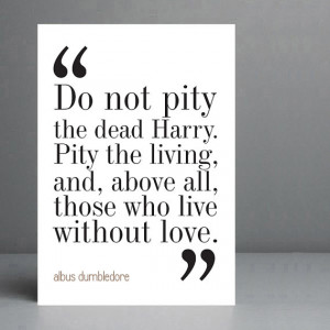Movie Quote - Harry Potter - Dumbledore Quote 4. Typography Print ...