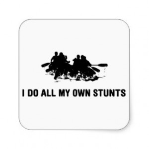 Whitewater Rafting Square Sticker