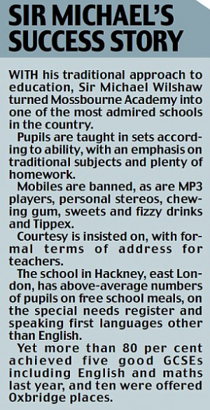 Under his reforms, 6,000 schools currently deemed ‘satisfactory ...