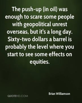 The push-up (in oil) was enough to scare some people with geopolitical ...