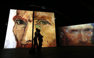 People visit the van Gogh Alive exhibition in St. Petersburg, Russia ...