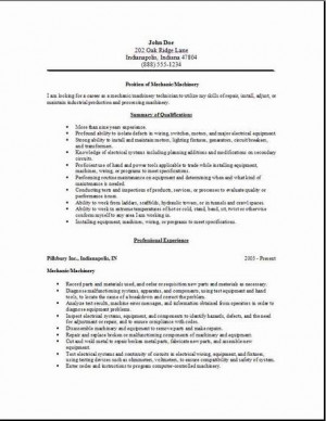 Entry Level Automotive Mechanic Resume