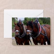 Ardennes Horse Team Greeting Card for