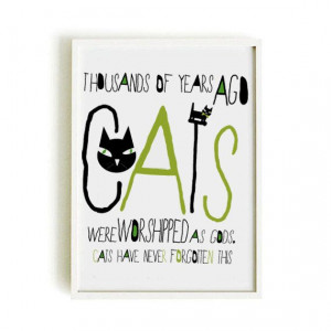 CAT quote poster 5 - cat illustration - quote - art print by ...