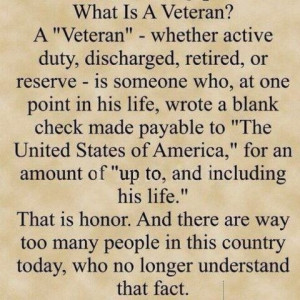 ... know what kind of wounds a veteran has..invisible woulds are real
