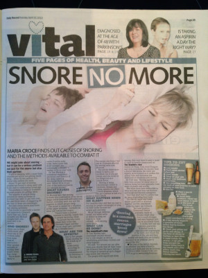 Feature about snoring quotes Philip