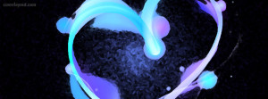 Purple and Blue Heart Facebook Cover Layout