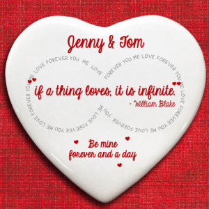 ... your love that she will cherish this stunning ceramic love heart token