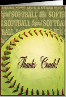 Thanks Coach!, Softball card - Product #394265