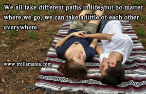 We All Take A Different Paths