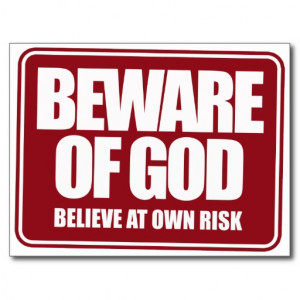 Beware God Post Cards