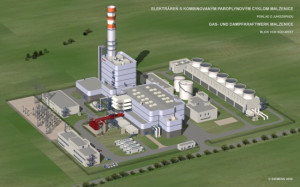 combined cycle gas turbine power station powered by natural gas