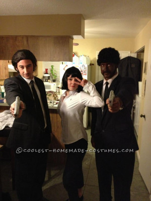 Coolest Pulp Fiction Crew Group Costume: Jules, Vincent and Mia