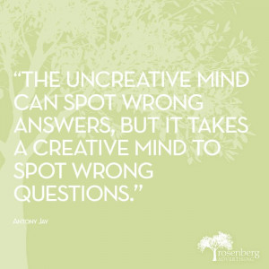 ... takes a creative mind to spot wrong questions.