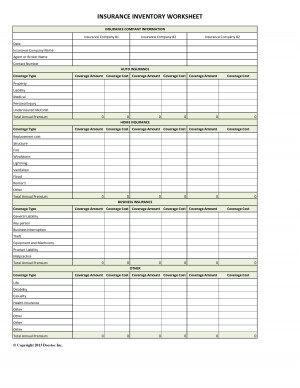 Insurance Quote Comparison Worksheet