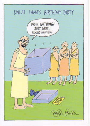 Funny Yoga Joke Cartoon Pictures - Dalai Lama's Birthday party - Wow ...