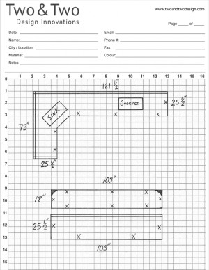 Two and Two Customer Countertop Quote Sheet Example