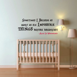Alice In Wonderland Wall Quote Decal