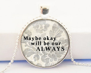 Hope is not Crazy Quote Necklace- Book Quote Charm - The Fault in Our ...