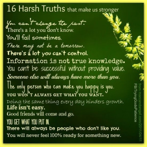 16 harsh truths- quote