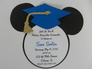 Mickey Mouse Inspired Graduation Invitations,