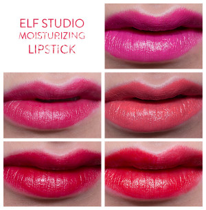 Elf Studio Moisturizing Lipstick Swatches In Flirty & Fabulous Rosy ...