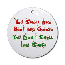 Beef and Cheese Ornament (Round) for
