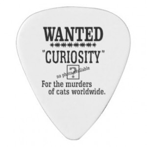 Curiosity Killed the Cat -Custom Background Color Guitar Pick