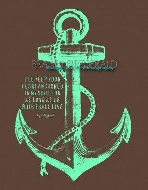 Anchored In Happily Ever After Marriage Anchor Quote Gift Wall Decor ...
