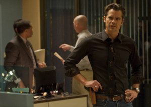 Watching Timothy Olyphant on Justified is a highlight of the TV week.