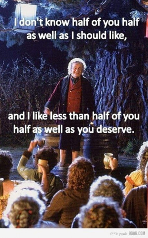 Bilbo's Eleventy-first birthday speech
