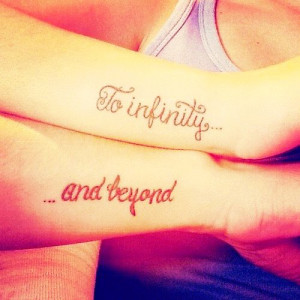 To Infinity And Beyond Quote Tattoos On Arm