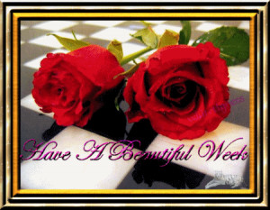 Have a beautiful week glitter graphic