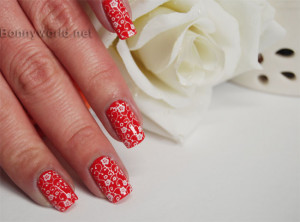 French Rot Wei Rotes Glitzer