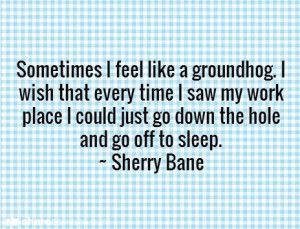 Groundhog Day quotes for 2014. I wish to go back to sleep.