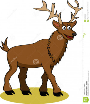 Funny Deer Cartoon Stock Photography Image