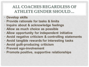 coaches should