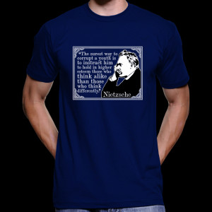 Details about Friedrich Nietzsche Quote T-Shirt Beyond Good And Evil ...