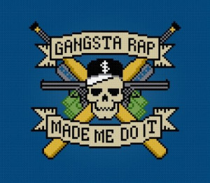 Gangsta Rap Made Me Do It - PixelPower - Amazing Cross-Stitch Patterns ...