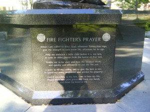 Fire Fighter's Memorial, Fire Fighter's Prayer